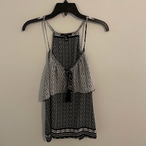 Forever 21 Ruffle Overlay Bohemian Tank Top
